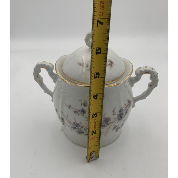 Kpm porcelain Floral Pattern Large Coffee Pot With Lidded Sugar Bowl and cream - Picture 16 of 16